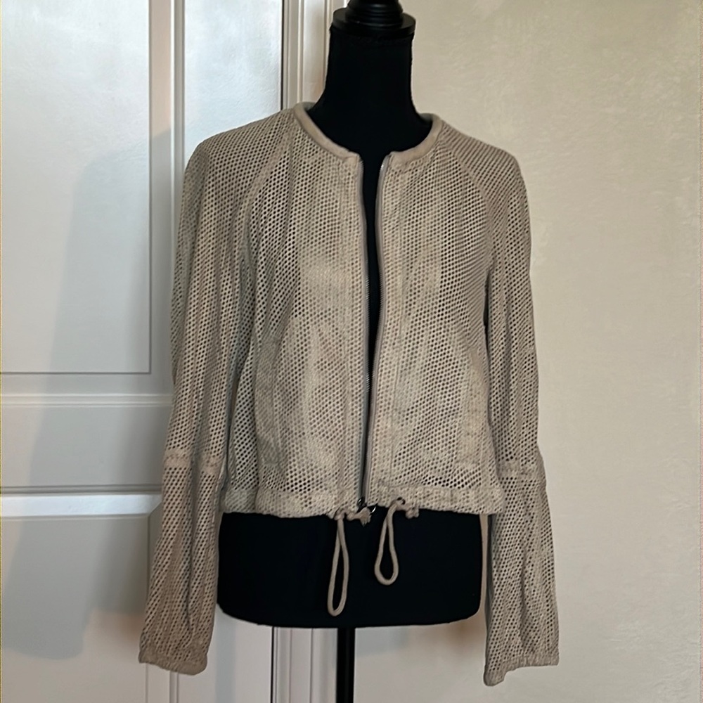 Cache vintage genuine leather suede jacket